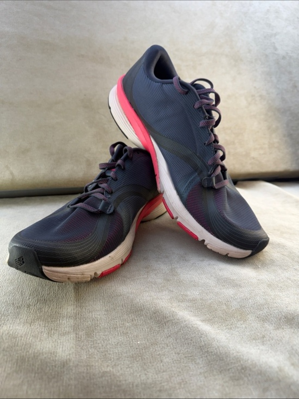 New Balance Women's Navy and Pink Athletic Running Shoes